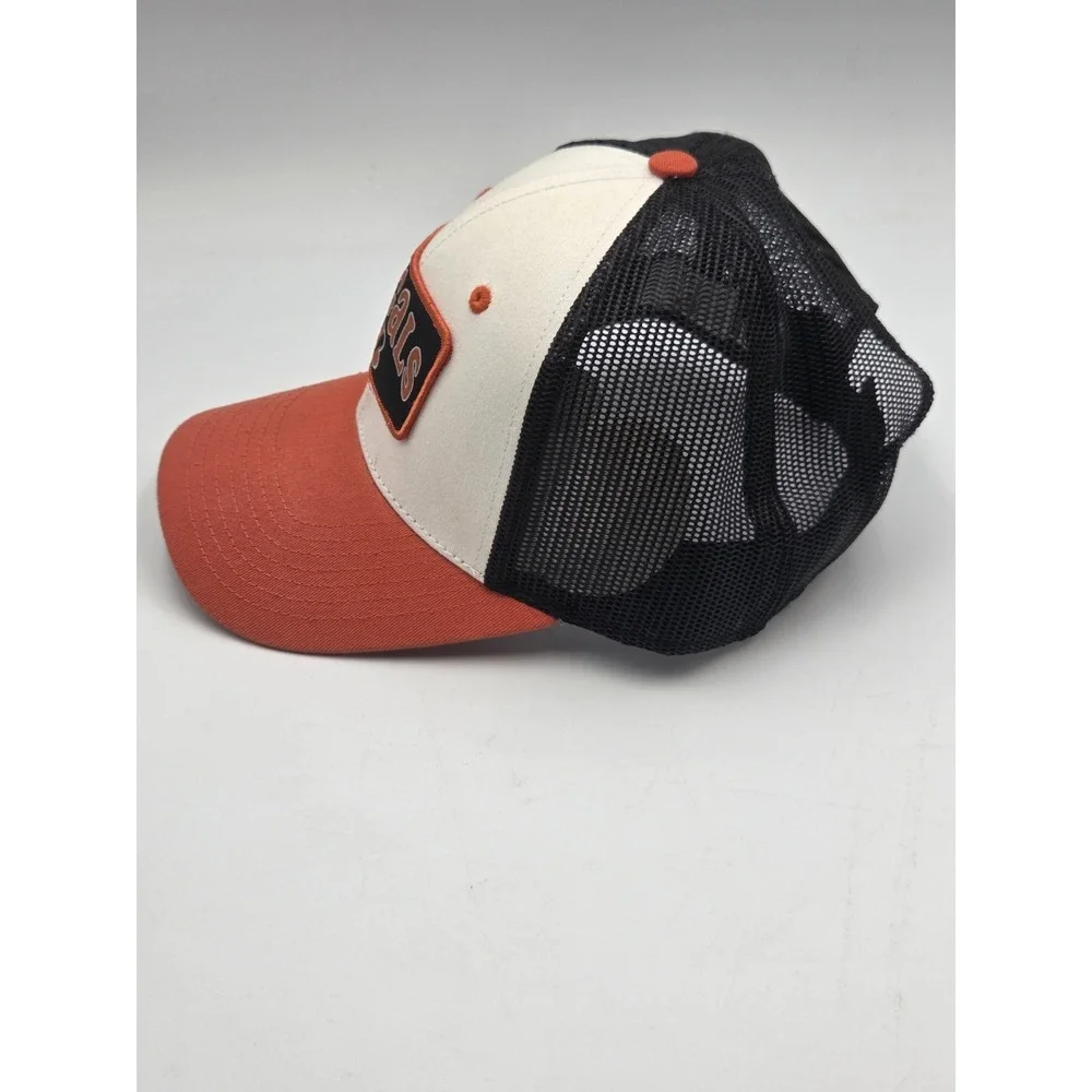 Youth Kids NFL Cincinnati Bengals Black/Orange Mesh Trucker Adjustable Hat New